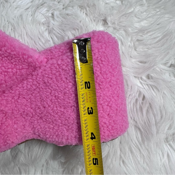 Cuccoo • Barbie Pink Open Toe Fluffy Platform Mule Slides - Picture 6 of 12